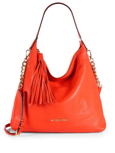 handtasche michael kors orange|Michael Kors large satchel handbag.